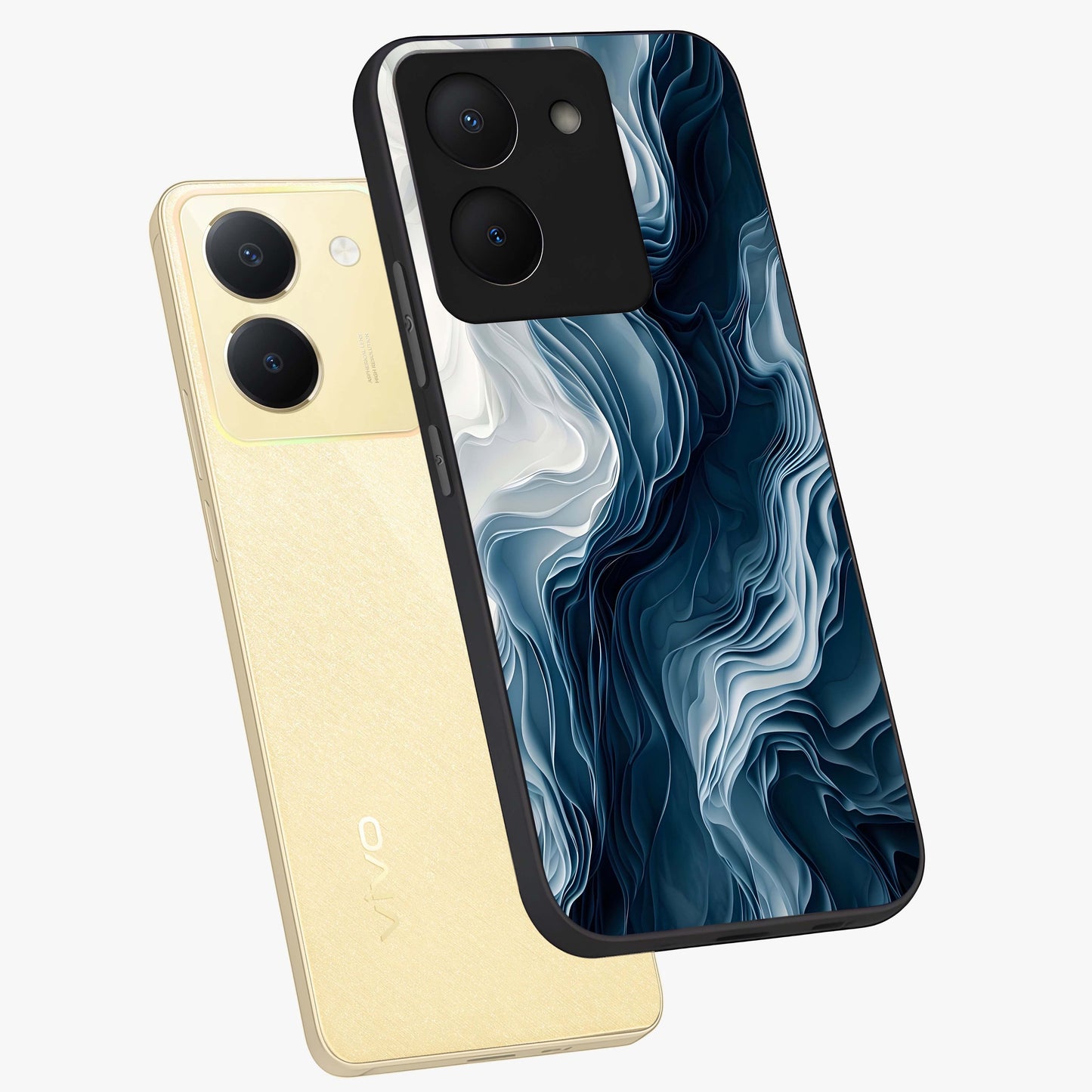 Ethereal Paper Marble Glass Case displayed in angled mockup highlighting elegant marble pattern with modern aesthetic style.