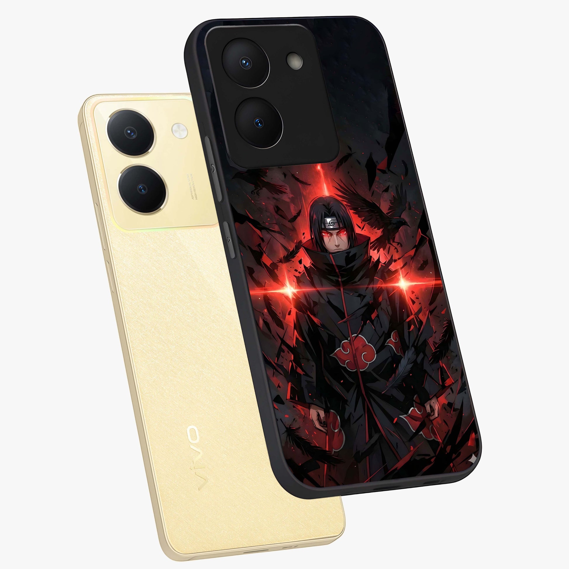 Focused Blade Discipline Glass Case displayed in angled mockup highlighting clean minimal text artwork with modern aesthetic style.