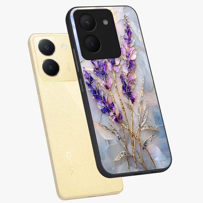 Lavender Dream Glow Glass Case displayed in angled mockup highlighting dreamy purple glow design with soft artistic style.