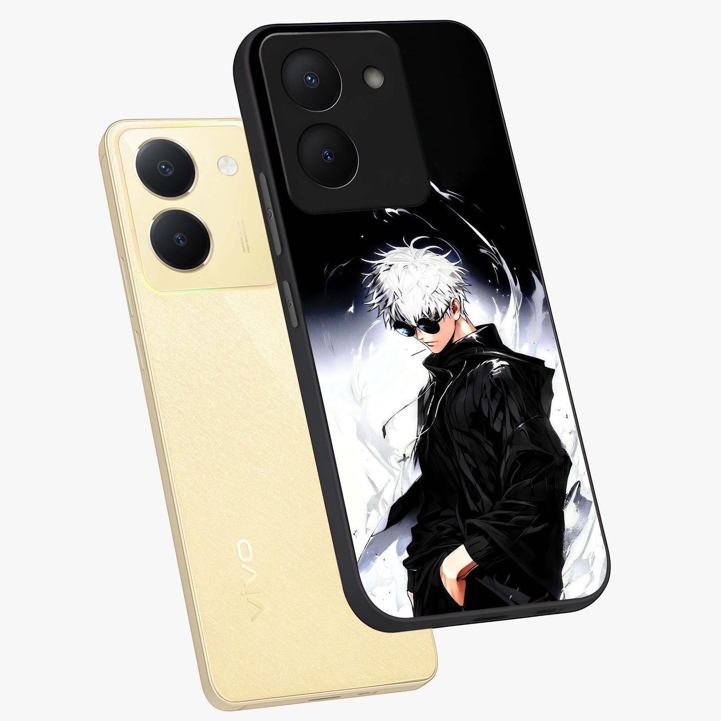 Limitless Shadow King Glass Case displayed in angled mockup highlighting dramatic dark hero design with intense aesthetic.