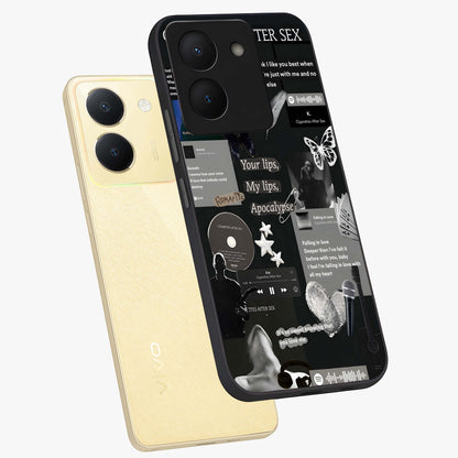 Midnight Love Echo Glass Case displayed in angled mockup highlighting elegant love inspired design with deep aesthetic style.