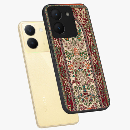 Persian Inspired Glass Case displayed in angled mockup highlighting intricate traditional design with elegant cultural aesthetic.