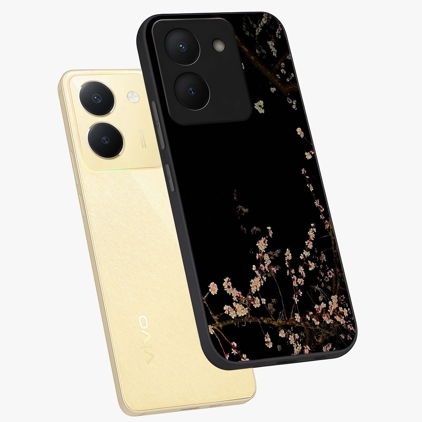 Petal Moon Light With Custom Name Glass Case displayed in angled mockup highlighting delicate petal design with custom name feature.