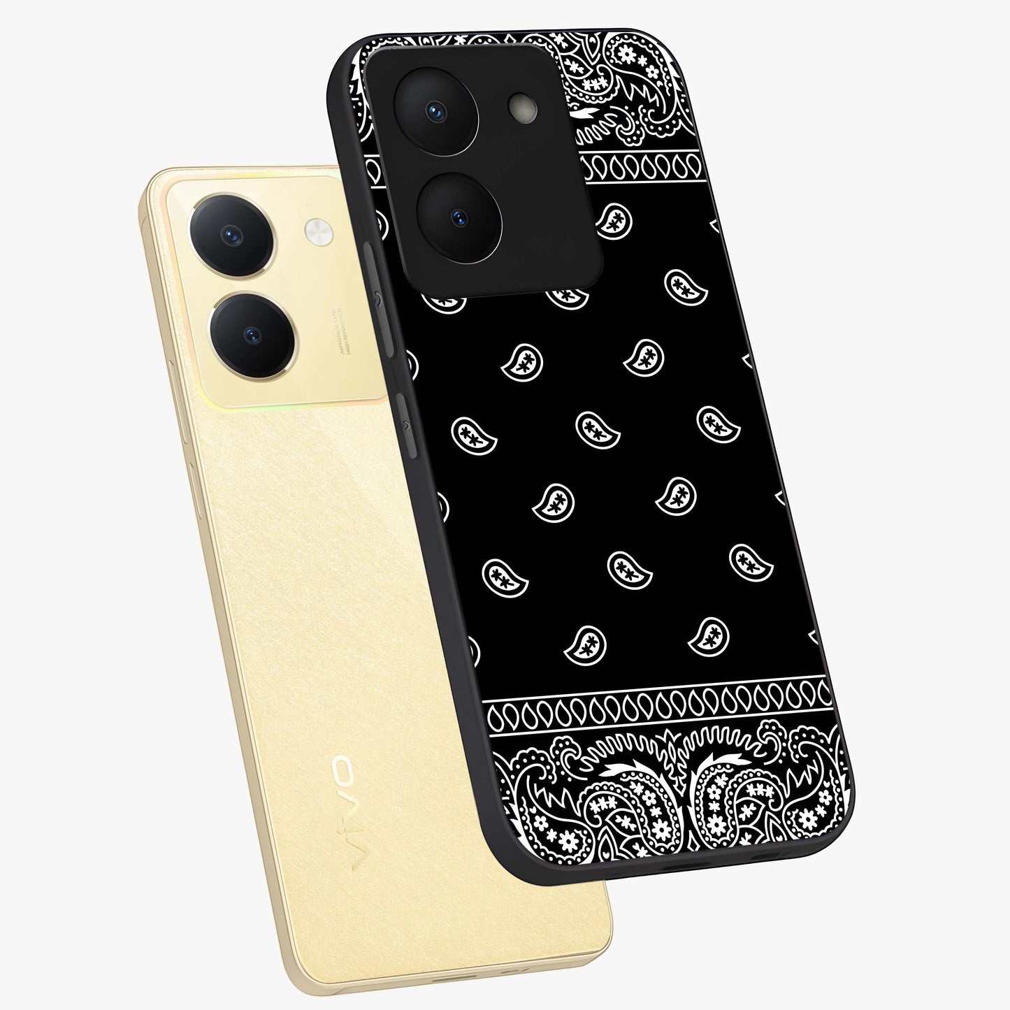 Retro Rebel Threads Glass Case displayed in angled mockup highlighting retro inspired graphic design with rebellious aesthetic.