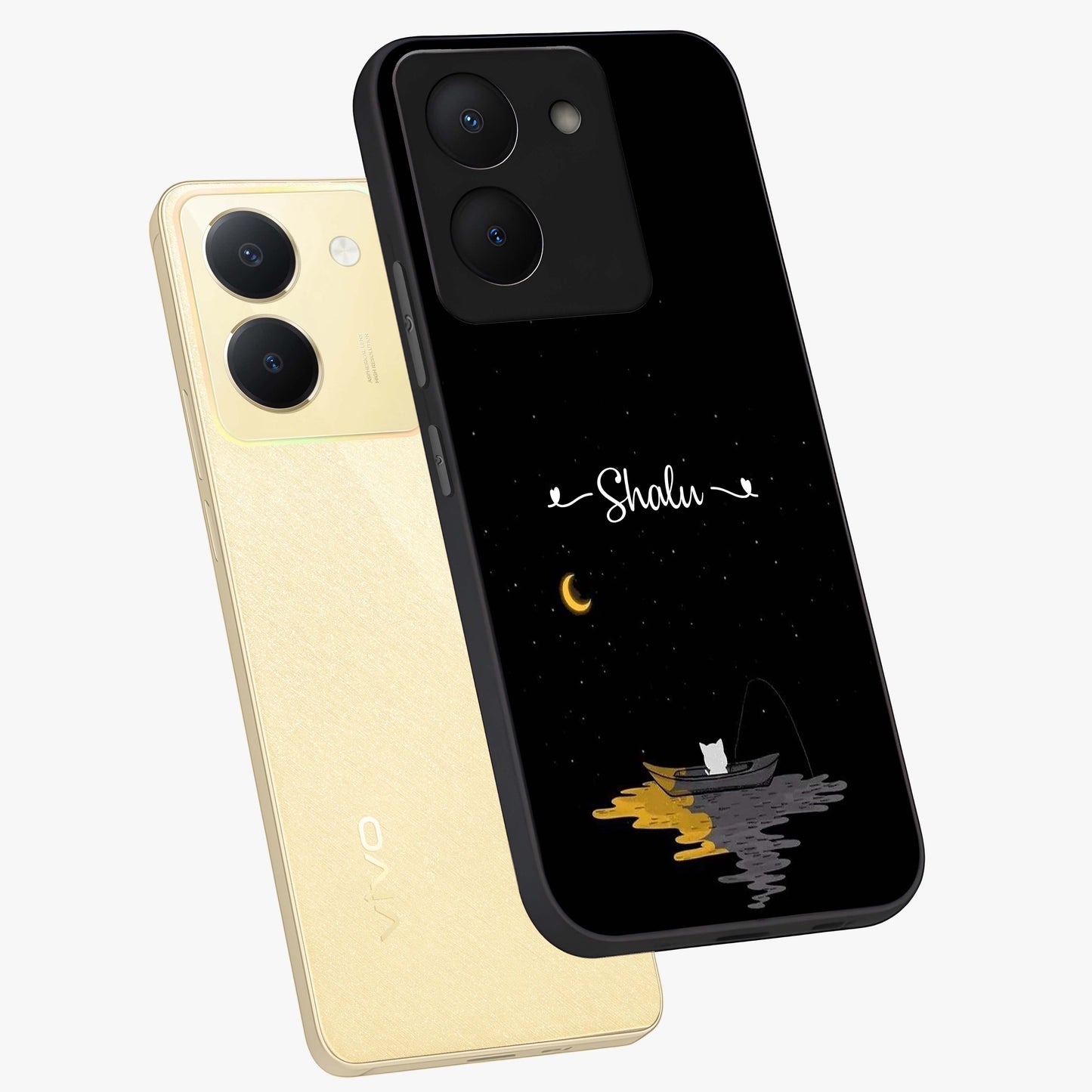 Silent Night Row Glass Case displayed in angled mockup highlighting peaceful evening design with dreamy night aesthetic.