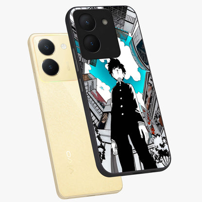 Silent Psychic Awakening Glass Case displayed in angled mockup highlighting spiritual awakening design with cosmic aesthetic.