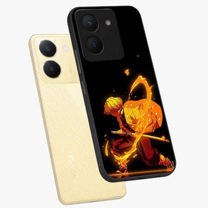 Thunder Flame Execution Glass Case displayed in angled mockup highlighting dramatic fire themed design with intense fantasy aesthetic.