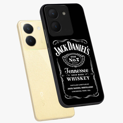Vintage Whiskey Heritage Glass Case displayed in angled mockup highlighting retro beverage themed design with heritage aesthetic.