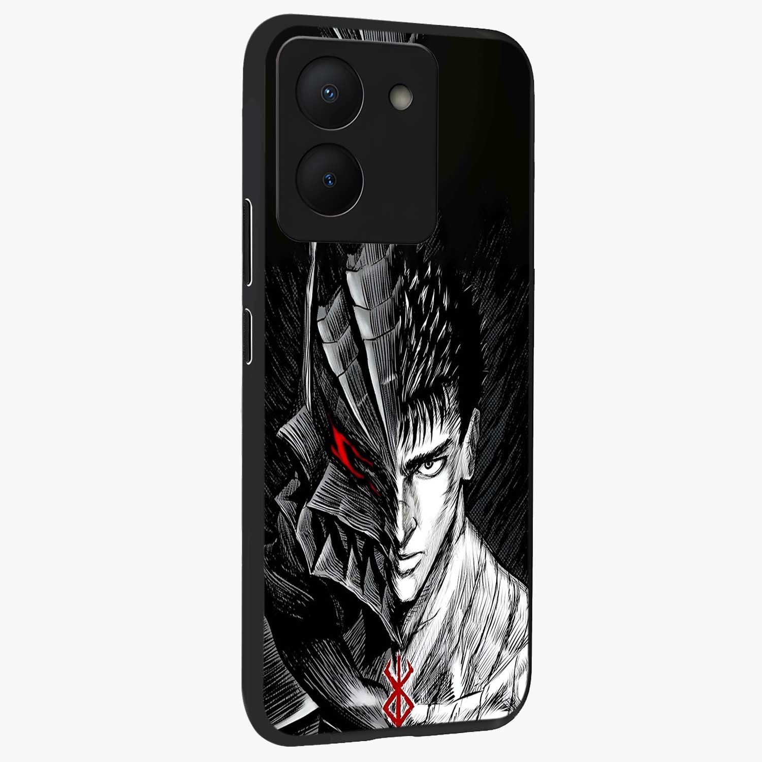 Berserker Blood Oath Glass Case upright view showcasing intense warrior aesthetic with dramatic artistic style.