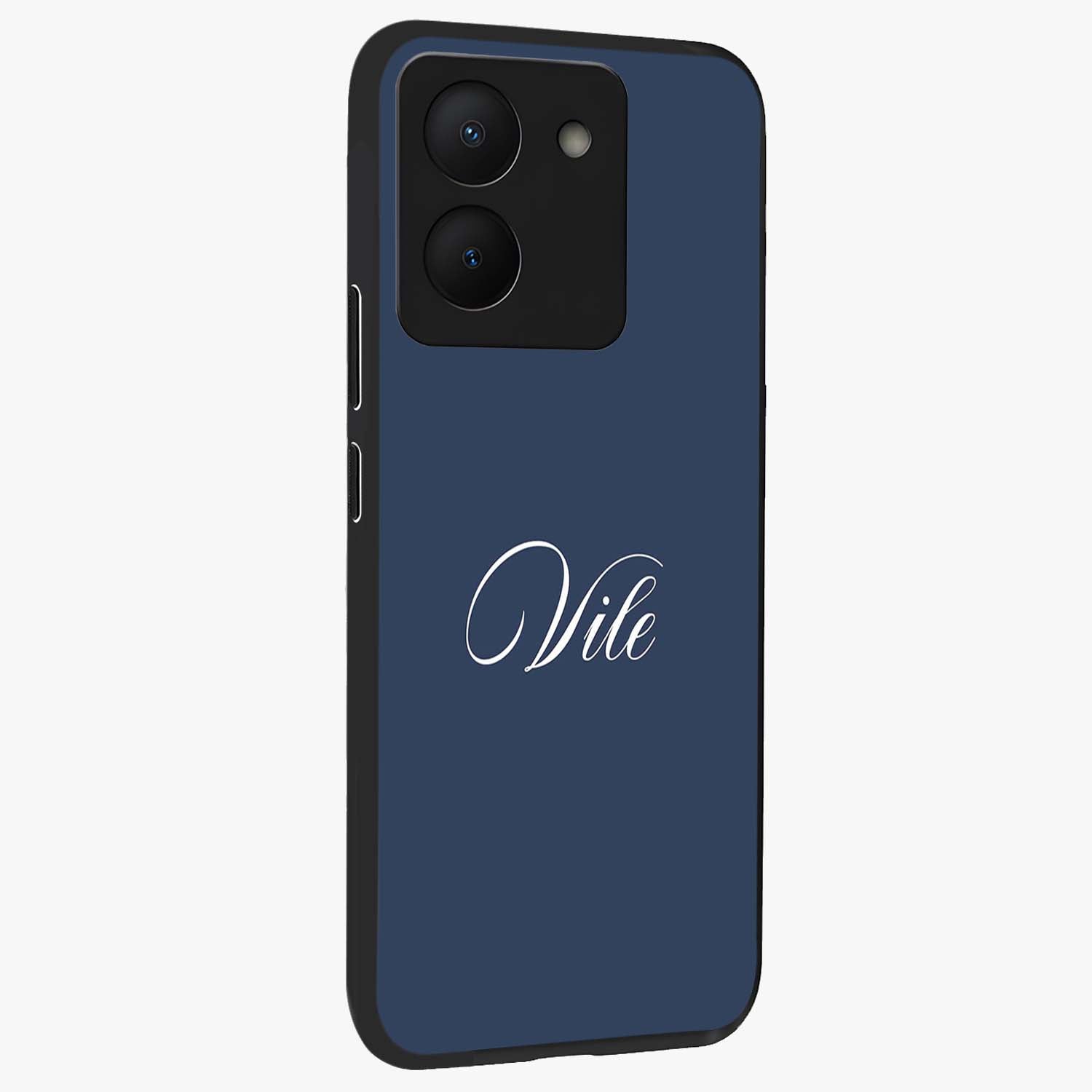 Blue Vintage Floral Pattern Glass Case displayed in angled mockup highlighting classic blue floral pattern and retro aesthetic design.