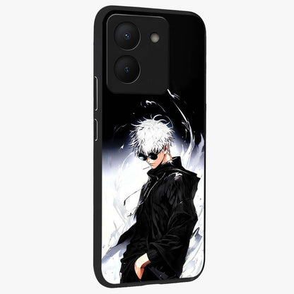 Limitless Shadow King Glass Case upright view showcasing bold shadow warrior artwork with epic fantasy theme.