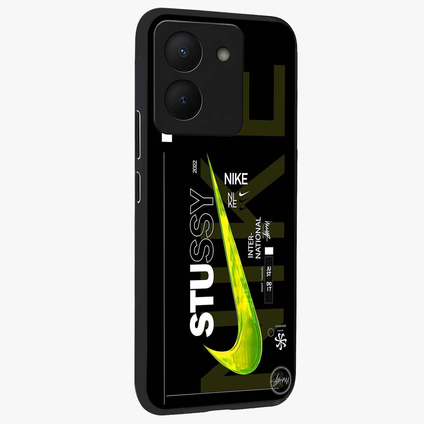 Neon Street Edition Glass Case upright view showcasing colorful neon artwork with modern street culture theme.