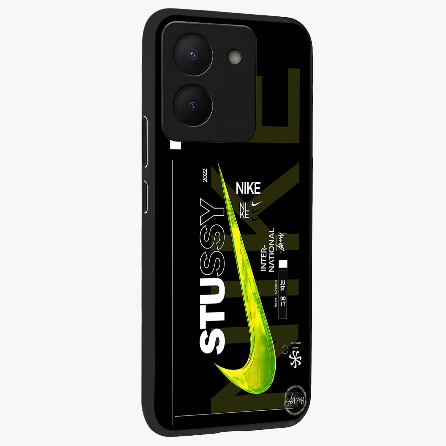 Neon Street Edition Glass Case upright view showcasing colorful neon artwork with modern street culture theme.