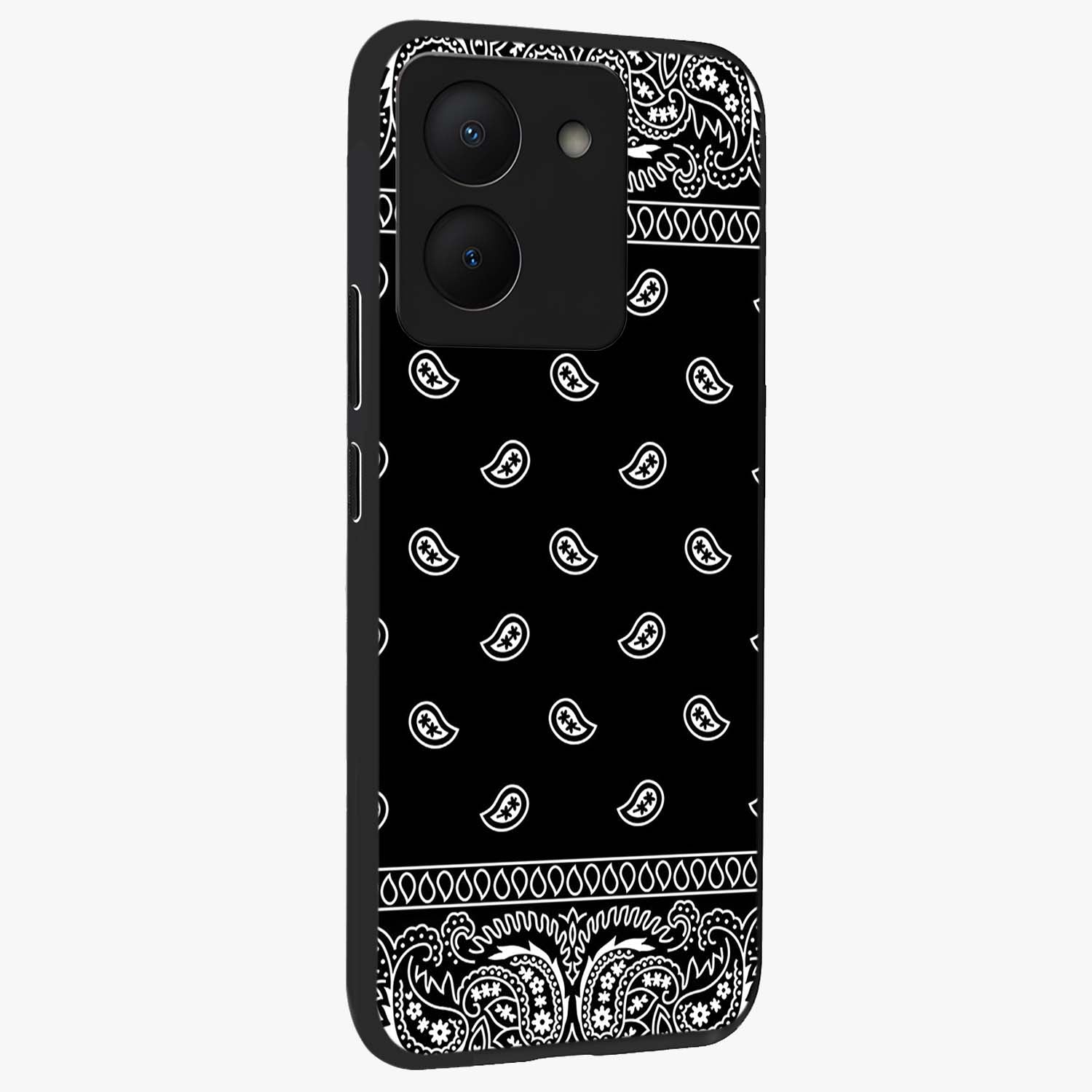 Retro Rebel Threads Glass Case upright view showcasing stylish vintage artwork with bold retro theme.