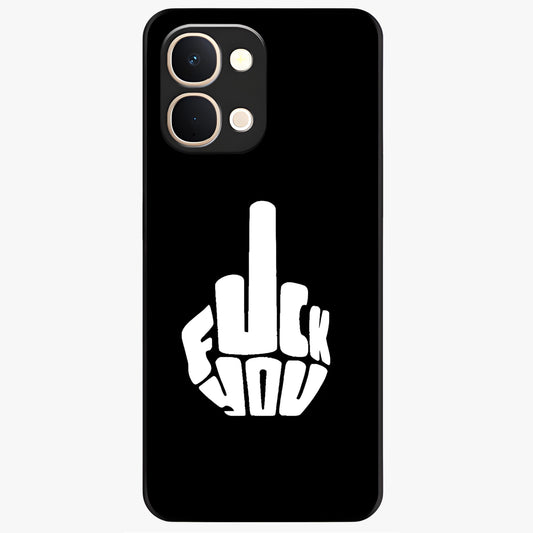 Rebel Mode On Glass Case showing flat back view with bold rebellious typography artwork and glossy glass finish.