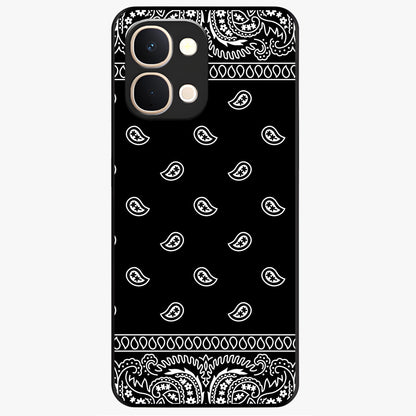 Retro Rebel Threads Glass Case showing flat back view with vintage street style artwork and glossy glass finish.