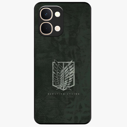 Wings Of Freedom Glass Case showing flat back view with symbolic wings artwork and glossy glass finish.