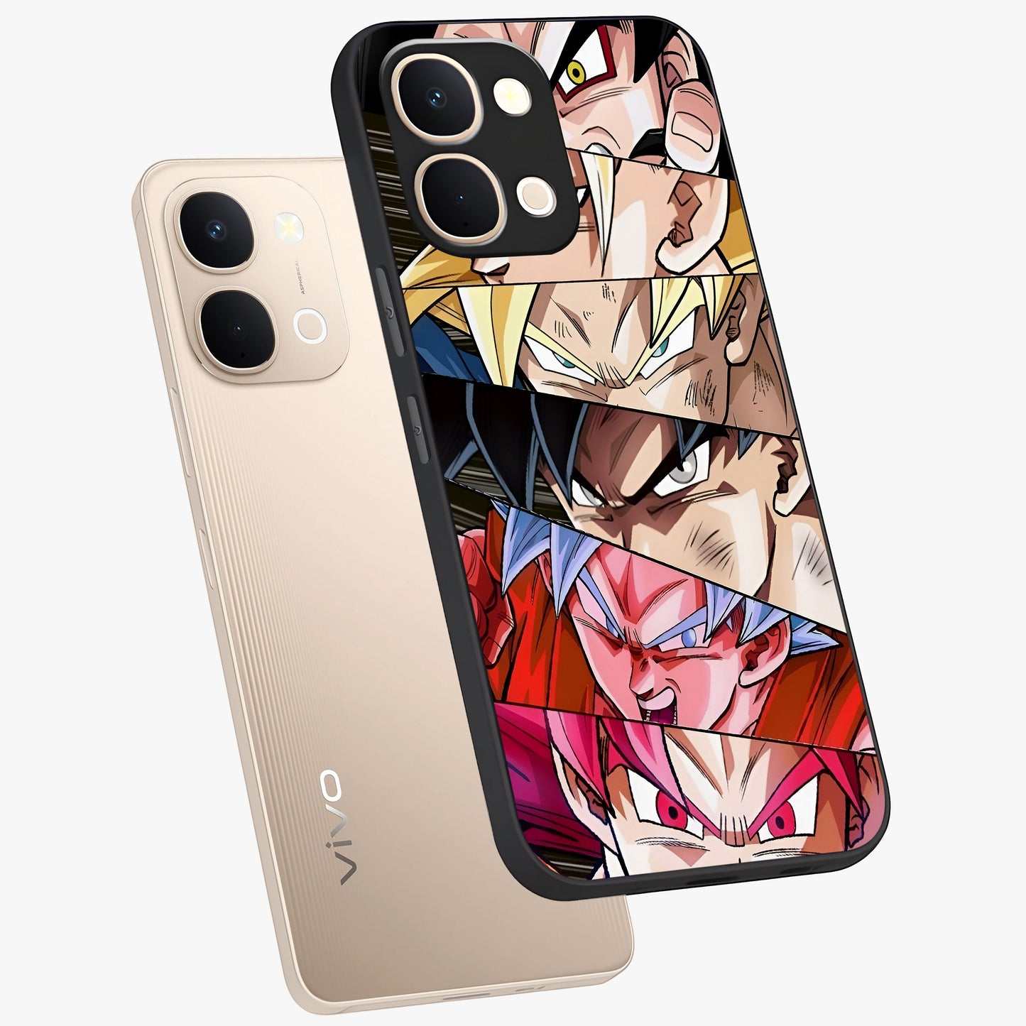 Anime Character Glass Case displayed in angled mockup highlighting colorful anime character illustration.