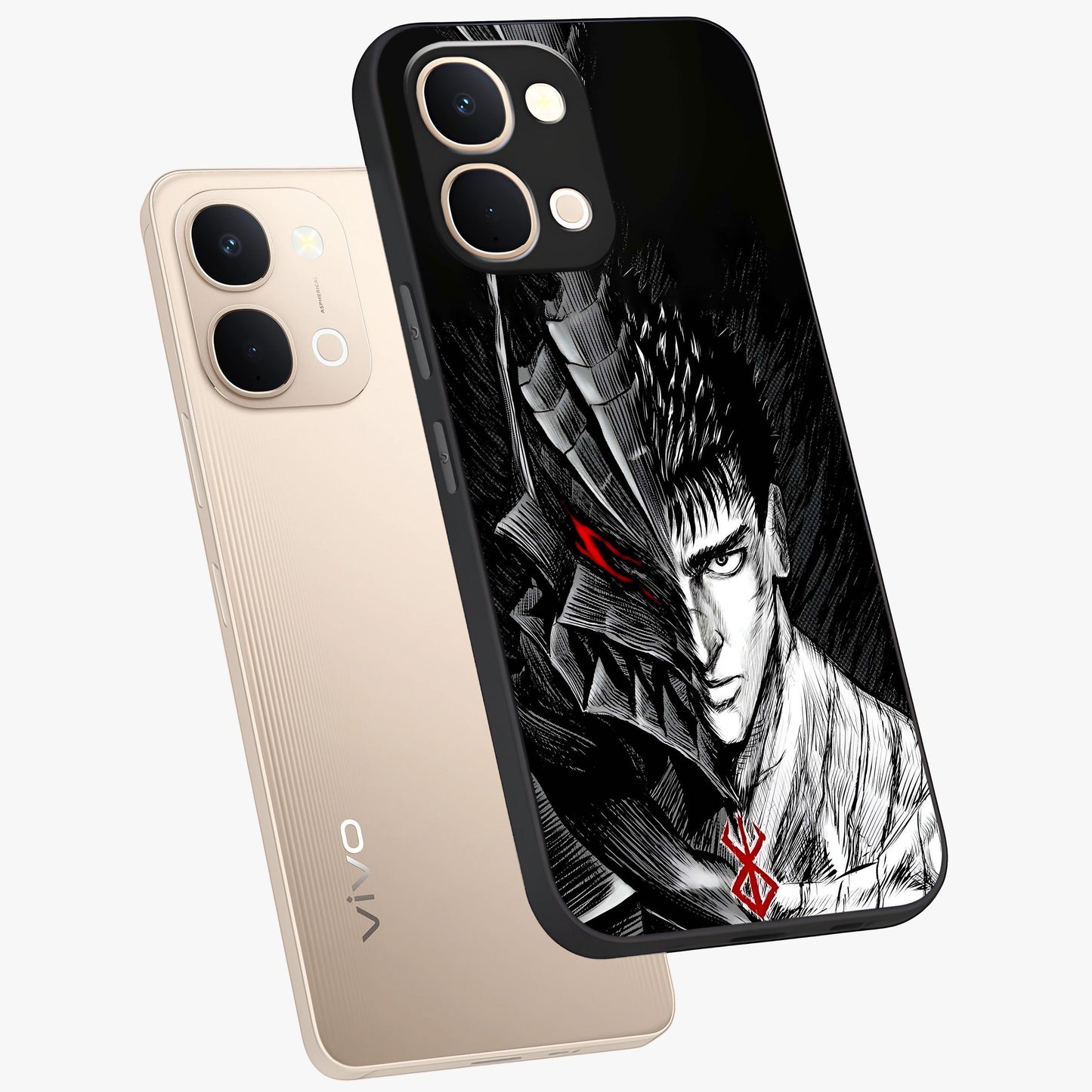 Berserker Blood Oath Glass Case displayed in angled mockup highlighting dark fantasy graphic design and powerful theme.