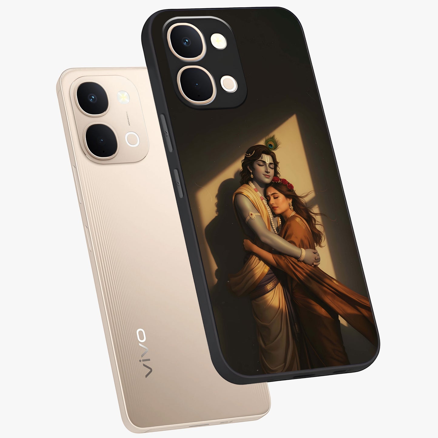Divine Eternal Love Glass Case displayed in angled mockup highlighting elegant divine inspired design with peaceful aesthetic.