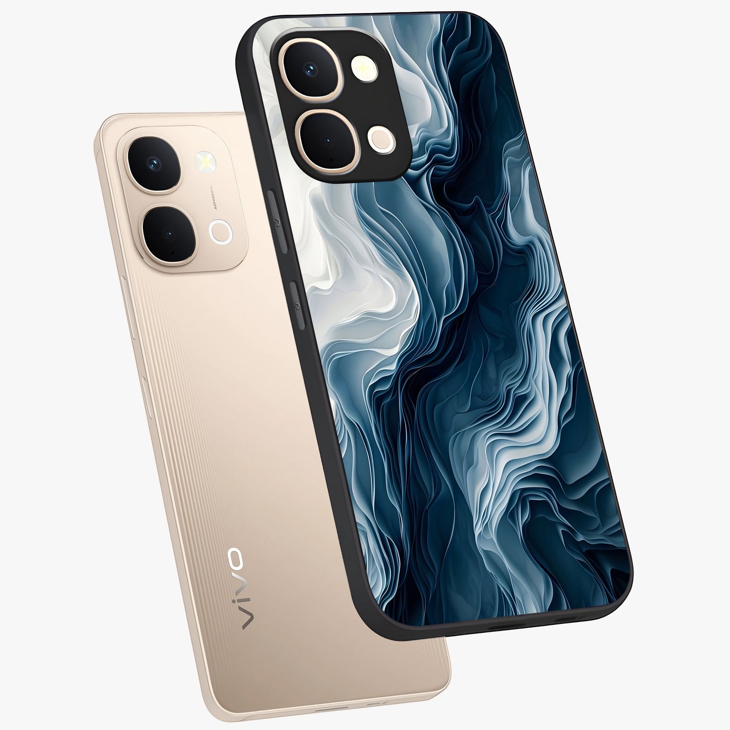 Ethereal Paper Marble Glass Case displayed in angled mockup highlighting elegant marble pattern with modern aesthetic style.