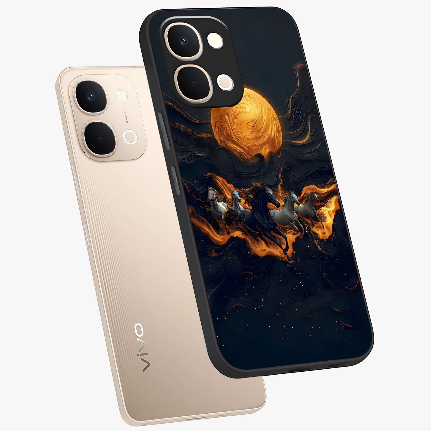 Golden Royal Heritage Glass Case displayed in angled mockup highlighting luxurious heritage design with golden aesthetic style.