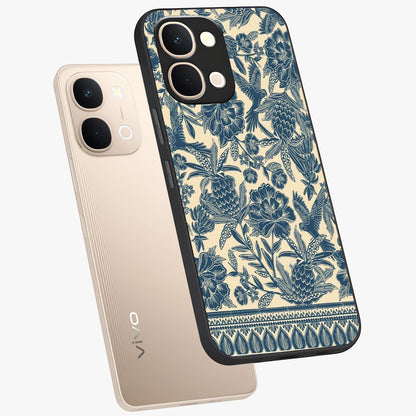 Heirloom Wild Bloom Glass Case displayed in angled mockup highlighting botanical bloom design with classic aesthetic style.