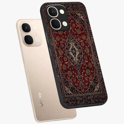 Heritage Carpet Royale Glass Case displayed in angled mockup highlighting intricate royal carpet design with heritage aesthetic.