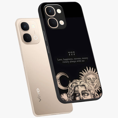 Mystic Victory Aura Glass Case displayed in angled mockup highlighting energetic aura design with bold mystical aesthetic.