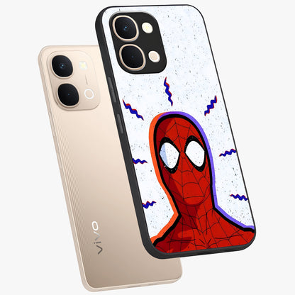 Omg Spiderman Glass Case displayed in angled mockup highlighting dynamic hero illustration with action comic aesthetic.