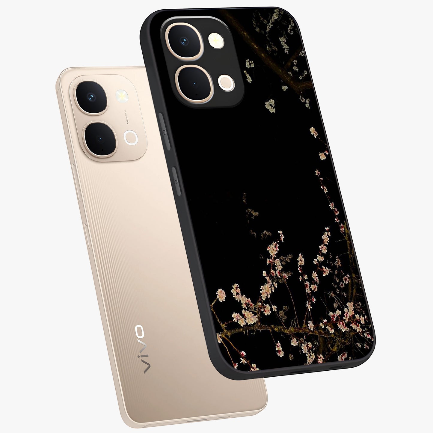 Petal Moon Light With Custom Name Glass Case displayed in angled mockup highlighting delicate petal design with custom name feature.