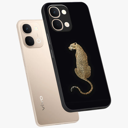 Regal Leopard Glass Case displayed in angled mockup highlighting powerful animal illustration with stylish wild aesthetic.