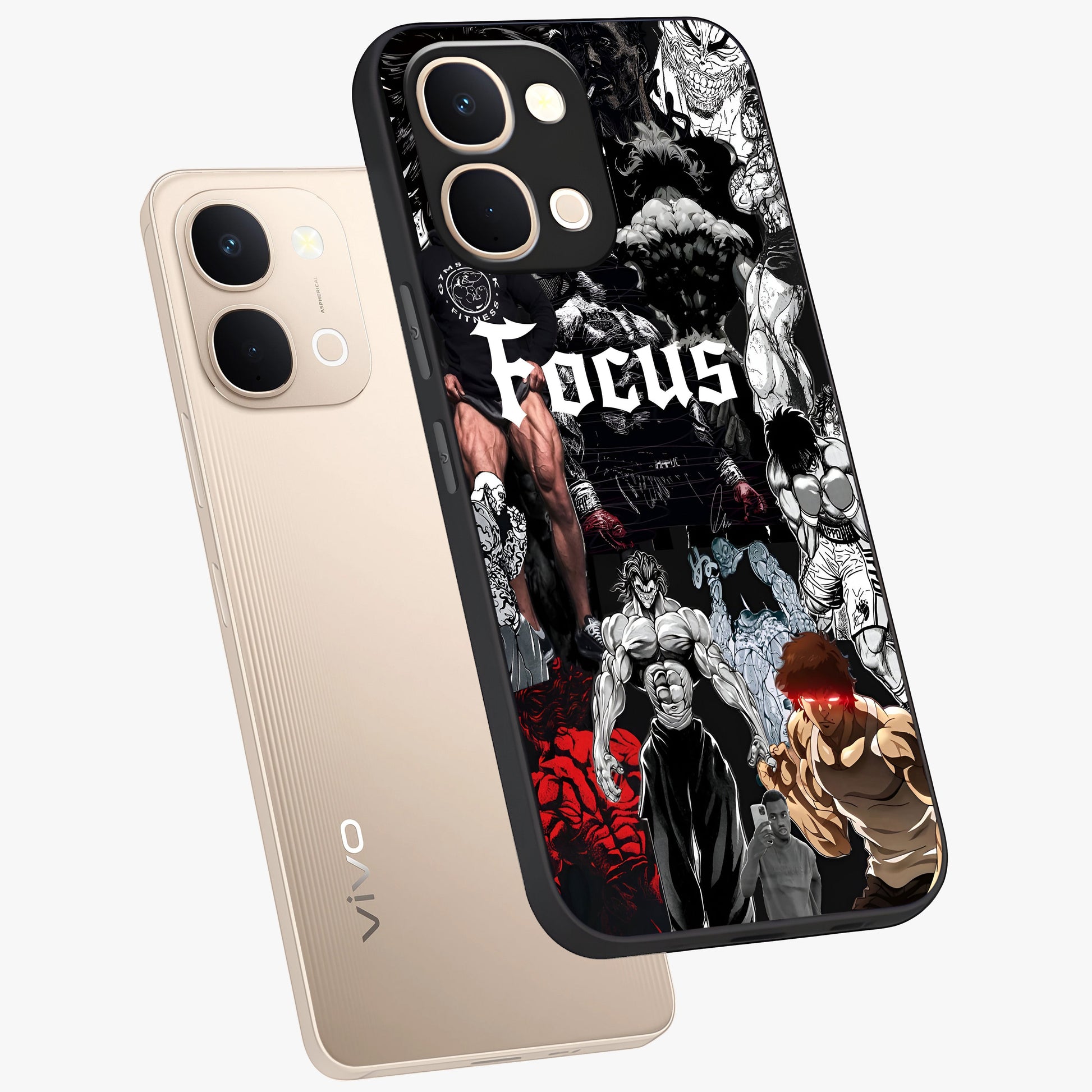 Relentless Power Focus Glass Case displayed in angled mockup highlighting bold statement design with modern aesthetic style.