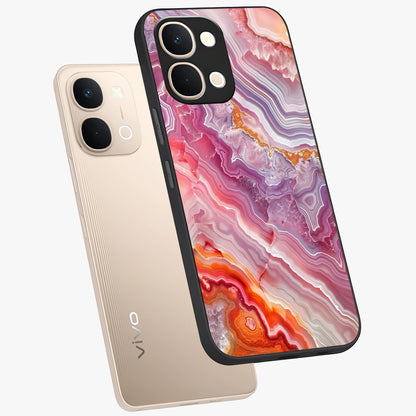 Rose Quartz Marble Glass Case displayed in angled mockup highlighting elegant marble pattern with soft aesthetic style.