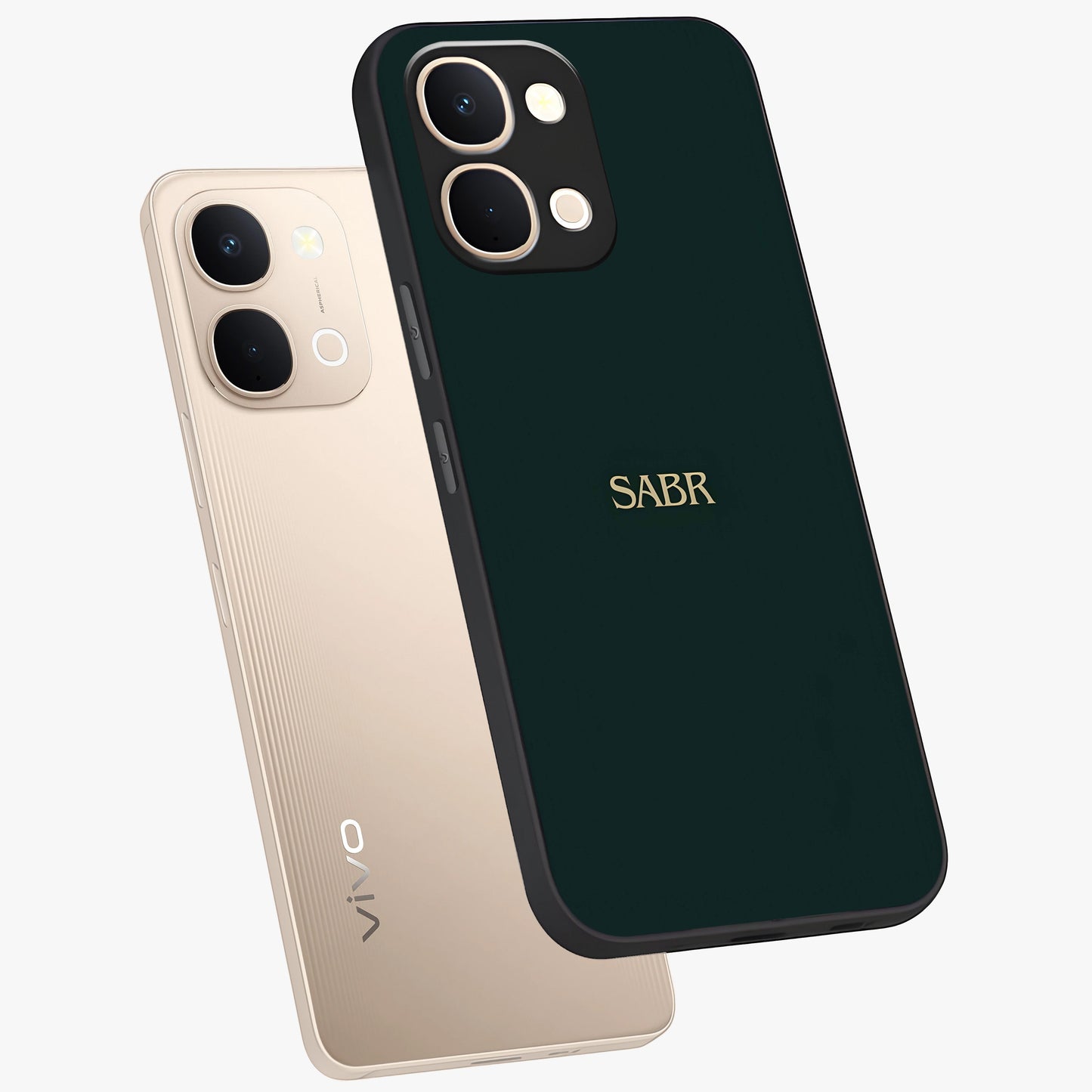 Sabr Minimal Patience Glass Case displayed in angled mockup highlighting simple inspirational design with clean aesthetic style.