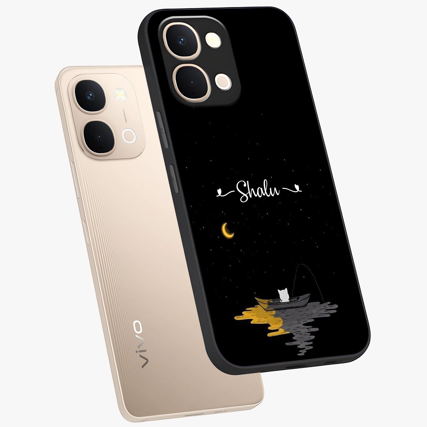 Silent Night Row Glass Case displayed in angled mockup highlighting peaceful evening design with dreamy night aesthetic.