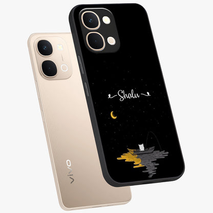 Silent Night Row Glass Case displayed in angled mockup highlighting peaceful evening design with dreamy night aesthetic.