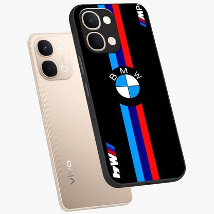 Turbo BMW Beast Glass Case displayed in angled mockup highlighting sleek racing car design with bold automotive aesthetic.
