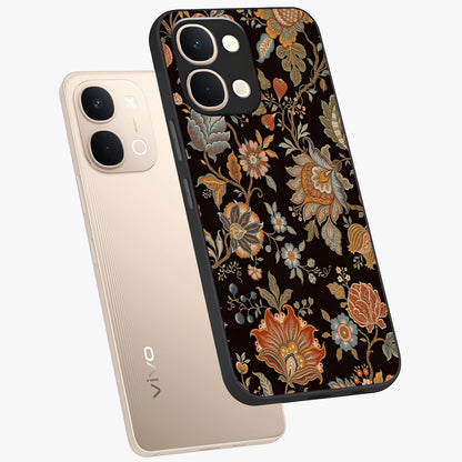 Vintage Floral Dream Glass Case displayed in angled mockup highlighting elegant vintage flower design with soft aesthetic style.