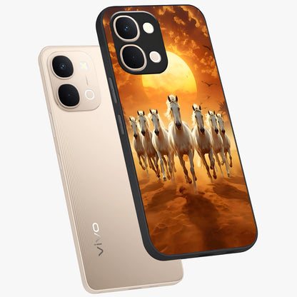 Wild Sunset Majesty Glass Case displayed in angled mockup highlighting vibrant sunset sky design with scenic aesthetic.