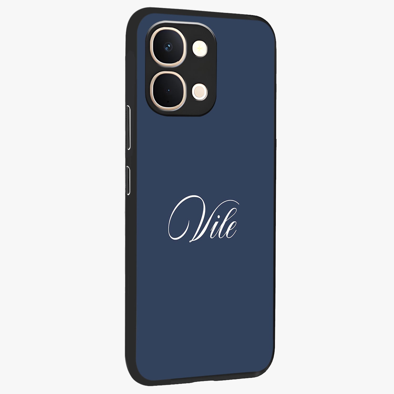 Blue Vintage Floral Pattern Glass Case displayed in angled mockup highlighting classic blue floral pattern and retro aesthetic design.