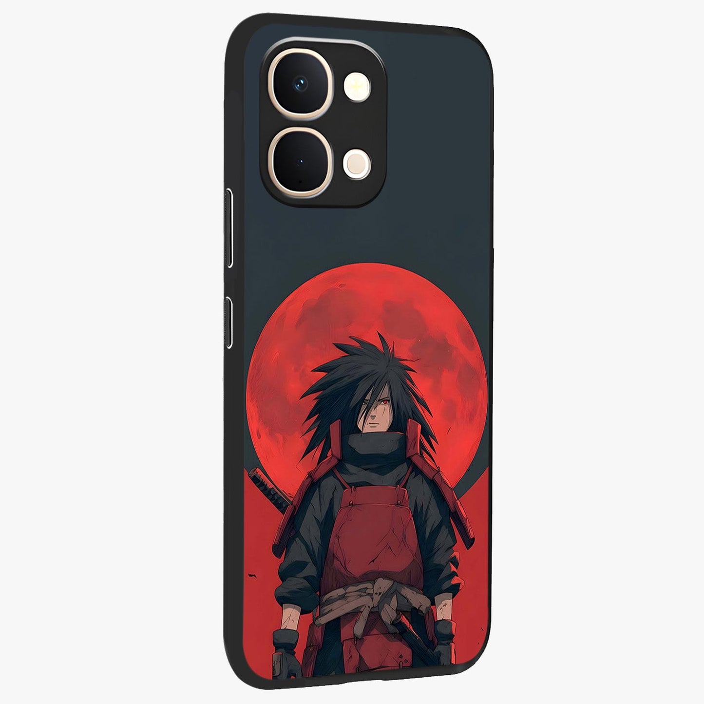 Crimson Moon Warlord Glass Case upright view showcasing powerful warlord artwork with dark celestial theme.