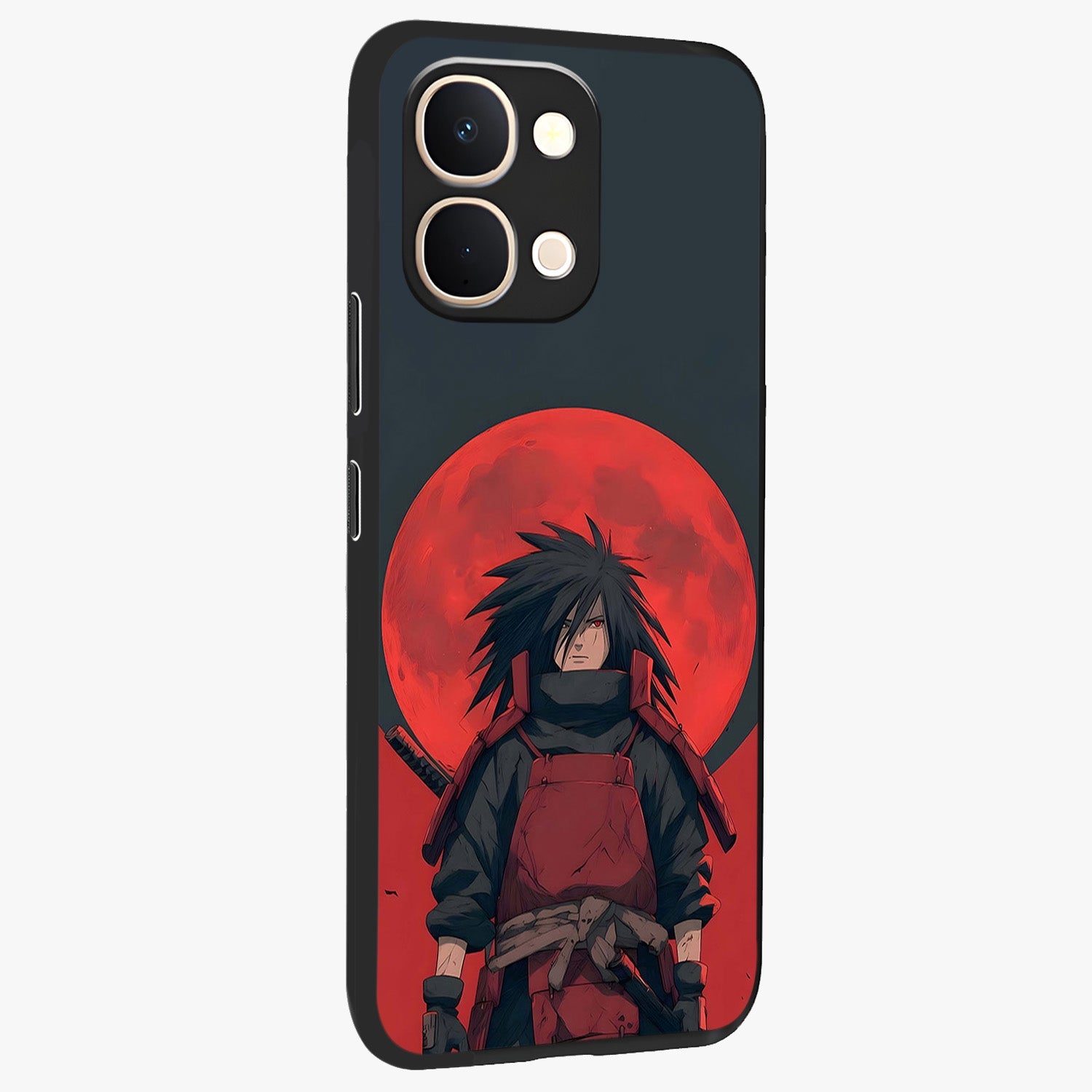 Crimson Moon Warlord Glass Case upright view showcasing powerful warlord artwork with dark celestial theme.