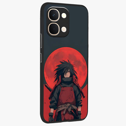 Crimson Moon Warlord Glass Case upright view showcasing powerful warlord artwork with dark celestial theme.