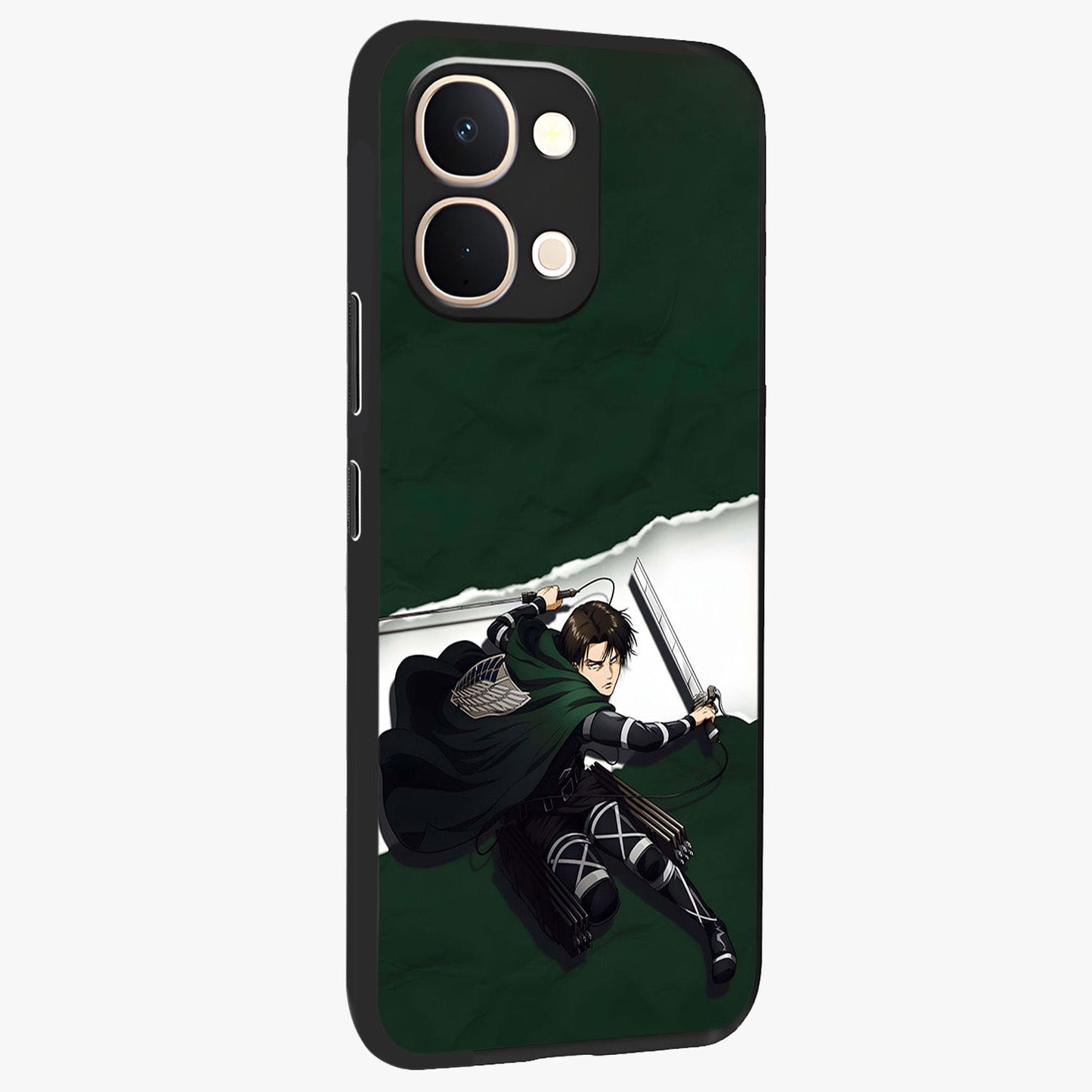 Emerald War Vanguard Glass Case upright view showcasing dramatic warrior artwork with bold fantasy theme.