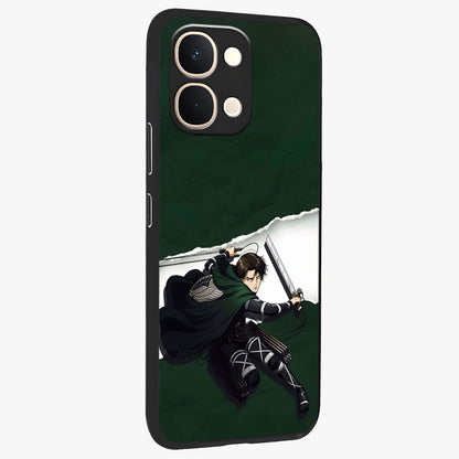 Emerald War Vanguard Glass Case upright view showcasing dramatic warrior artwork with bold fantasy theme.