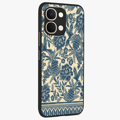 Heirloom Wild Bloom Glass Case upright view showcasing delicate wildflower artwork with timeless floral theme.