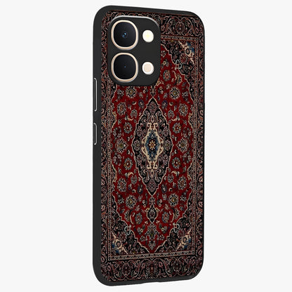 Heritage Carpet Royale Glass Case upright view showcasing detailed ornamental artwork with luxurious traditional theme.