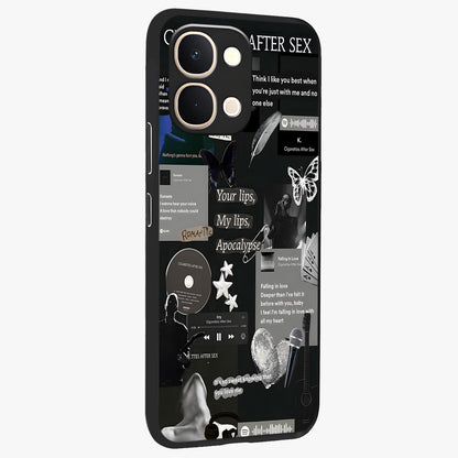 Midnight Love Echo Glass Case upright view showcasing expressive romantic artwork with dreamy midnight theme.