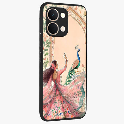 Royal Grace Muse Glass Case upright view showcasing stylish artistic artwork with sophisticated royal theme.